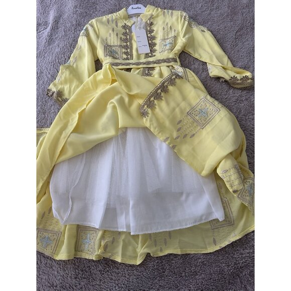 Rosaline Girl's Yellow Dress Size 8 New - Picture 4 of 16